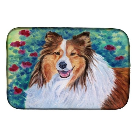 Carolines Treasures Carolines Treasures 7424DDM Sheltie Dish Drying Mat 7424DDM